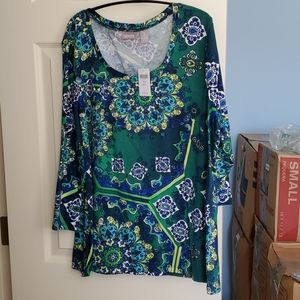 Chico's NWT tunic 3/4 sleeves size 3=14